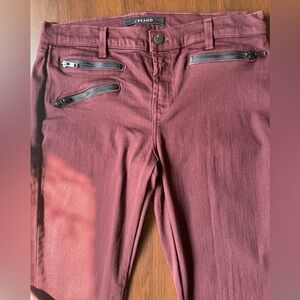 J. Brand- J Brand jeans size 29maroon really cute with zippers great condition!